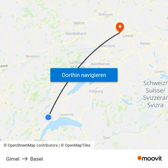 Gimel to Basel map