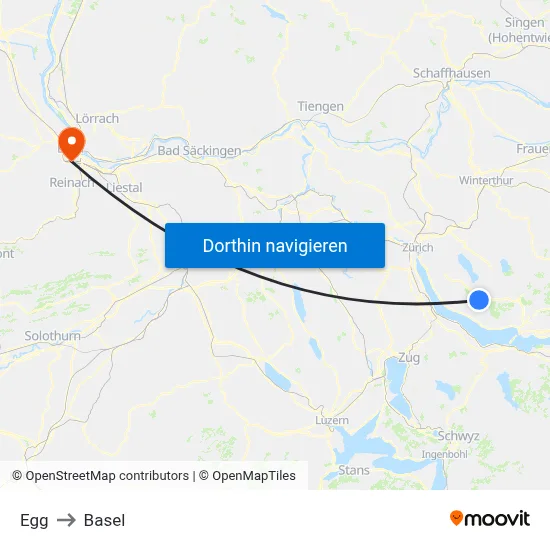 Egg to Basel map