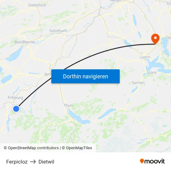 Ferpicloz to Dietwil map