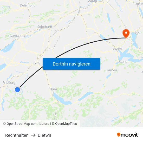Rechthalten to Dietwil map