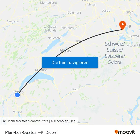Plan-Les-Ouates to Dietwil map