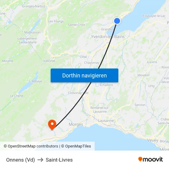 Onnens (Vd) to Saint-Livres map