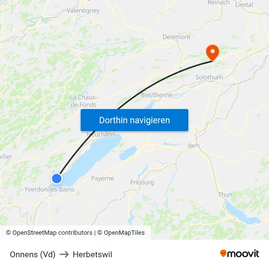 Onnens (Vd) to Herbetswil map