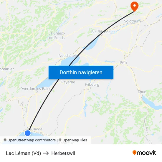 Lac Léman (Vd) to Herbetswil map