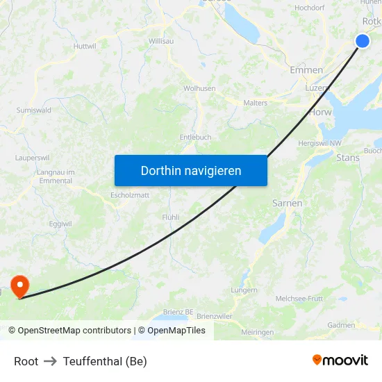 Root to Teuffenthal (Be) map