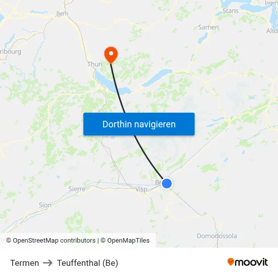 Termen to Teuffenthal (Be) map