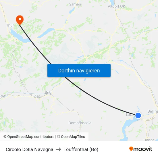 Circolo Della Navegna to Teuffenthal (Be) map