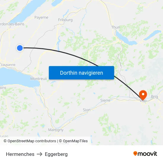 Hermenches to Eggerberg map