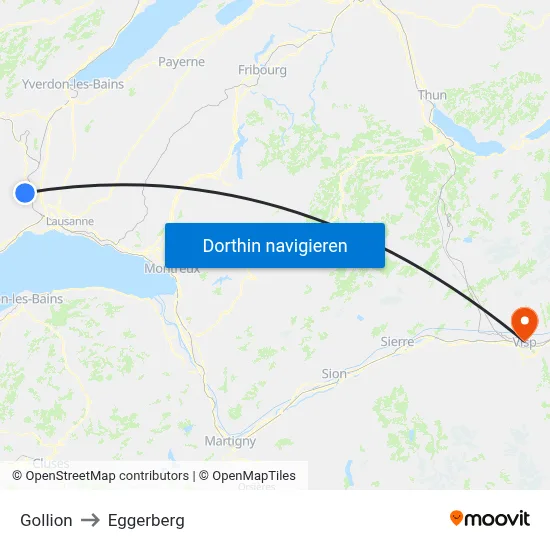 Gollion to Eggerberg map
