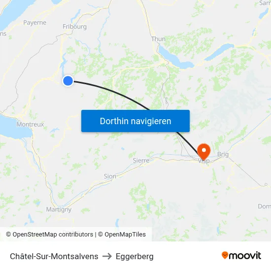 Châtel-Sur-Montsalvens to Eggerberg map