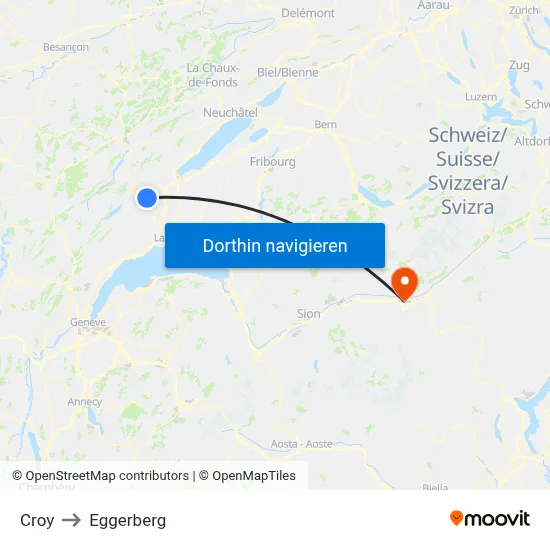 Croy to Eggerberg map