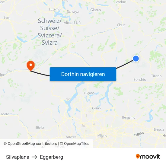Silvaplana to Eggerberg map