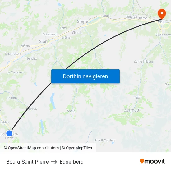 Bourg-Saint-Pierre to Eggerberg map
