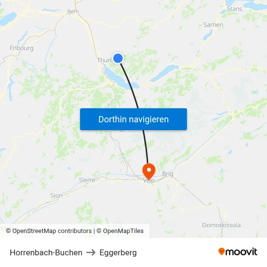 Horrenbach-Buchen to Eggerberg map