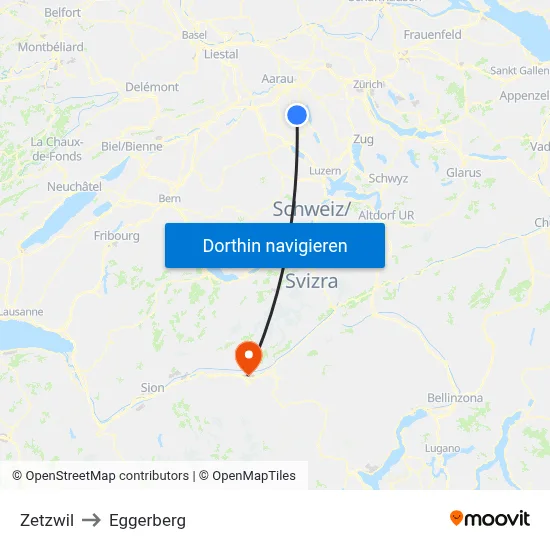 Zetzwil to Eggerberg map