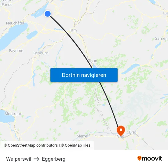 Walperswil to Eggerberg map