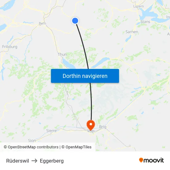Rüderswil to Eggerberg map