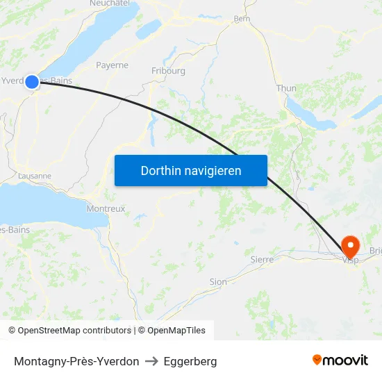Montagny-Près-Yverdon to Eggerberg map