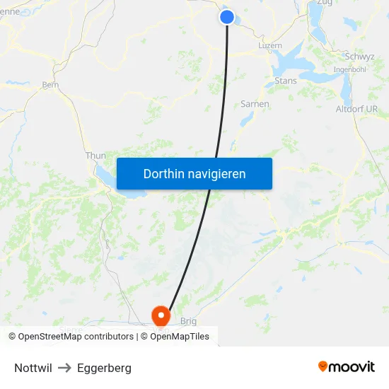 Nottwil to Eggerberg map