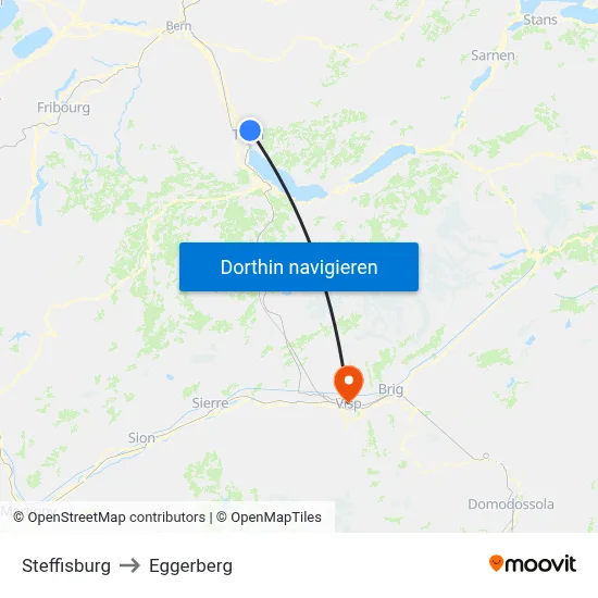 Steffisburg to Eggerberg map
