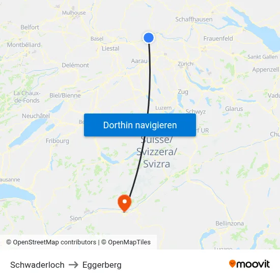 Schwaderloch to Eggerberg map