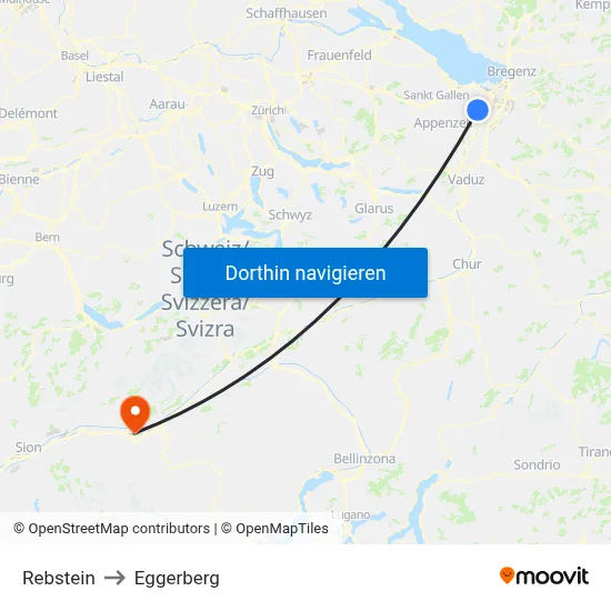 Rebstein to Eggerberg map