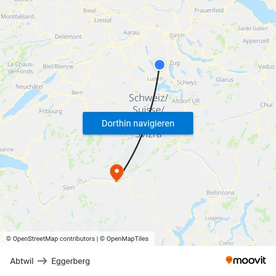Abtwil to Eggerberg map