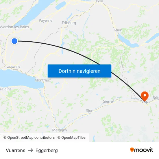 Vuarrens to Eggerberg map