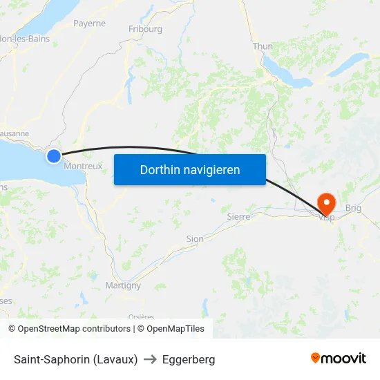 Saint-Saphorin (Lavaux) to Eggerberg map