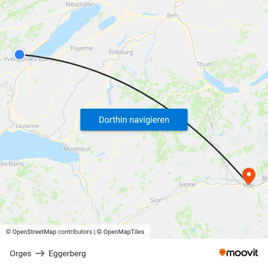 Orges to Eggerberg map
