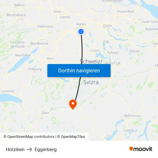Holziken to Eggerberg map