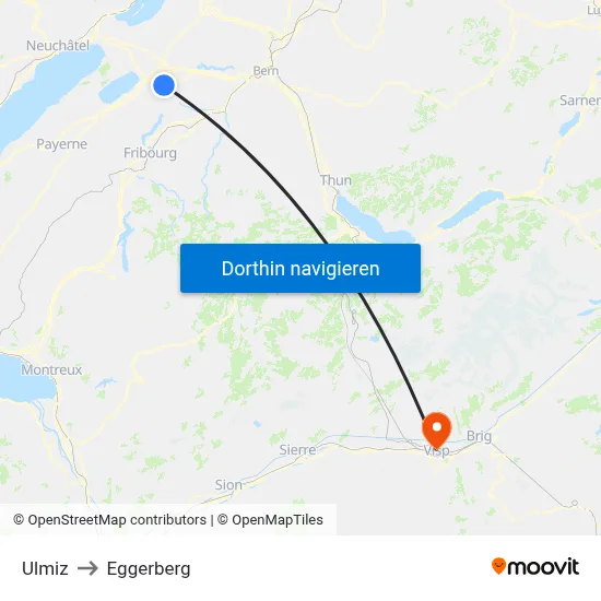 Ulmiz to Eggerberg map