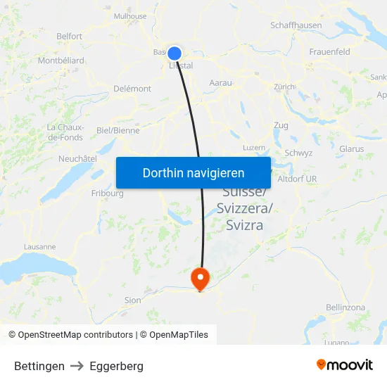 Bettingen to Eggerberg map