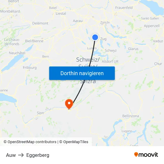 Auw to Eggerberg map