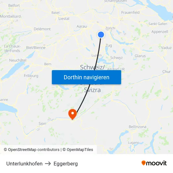 Unterlunkhofen to Eggerberg map