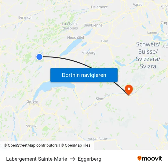 Labergement-Sainte-Marie to Eggerberg map