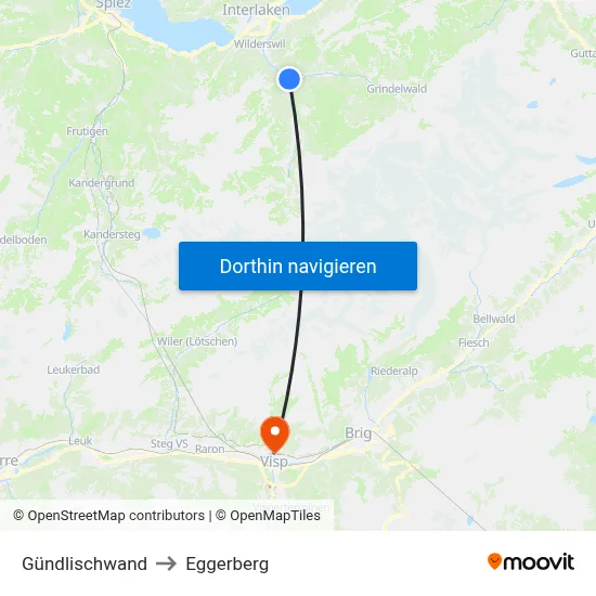 Gündlischwand to Eggerberg map