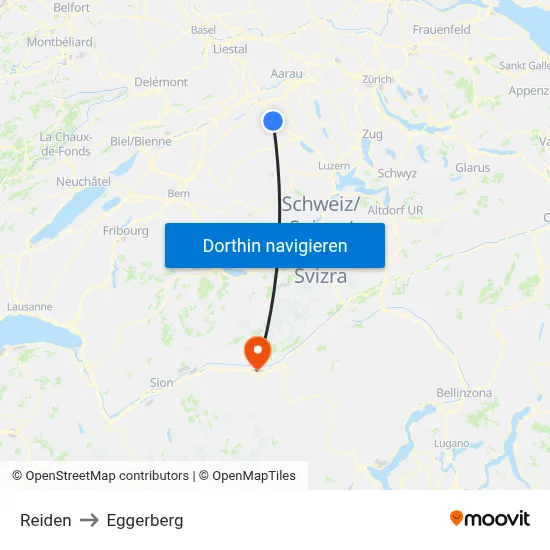 Reiden to Eggerberg map