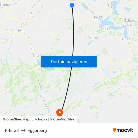 Ettiswil to Eggerberg map