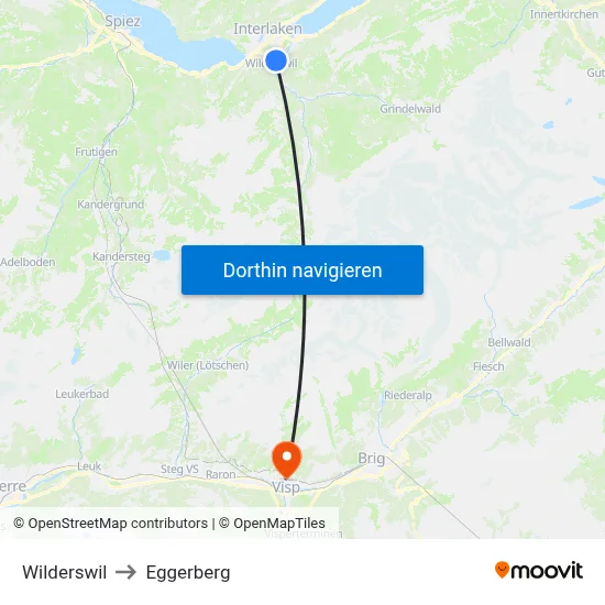 Wilderswil to Eggerberg map