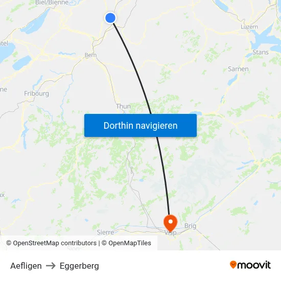 Aefligen to Eggerberg map