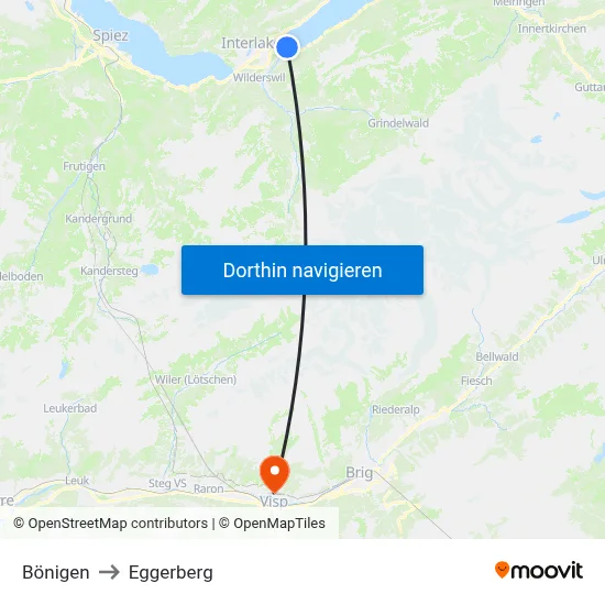 Bönigen to Eggerberg map