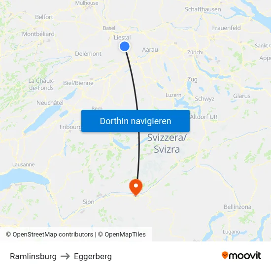 Ramlinsburg to Eggerberg map