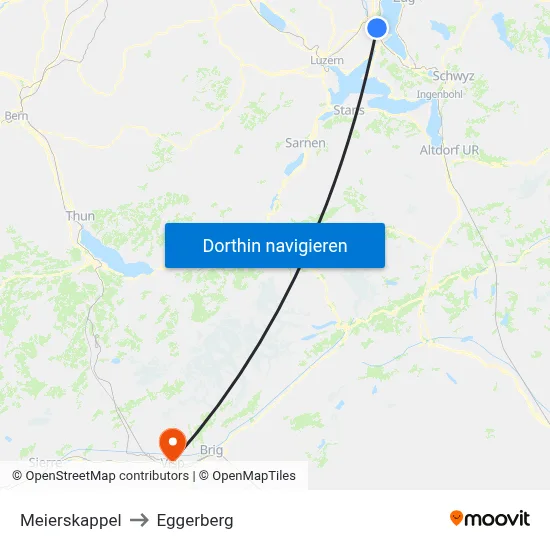 Meierskappel to Eggerberg map