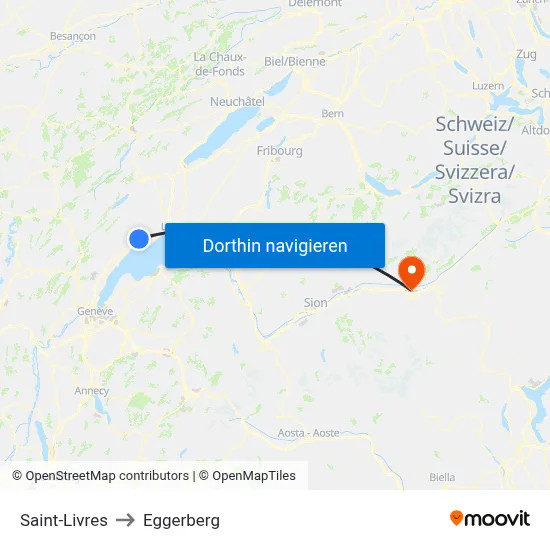 Saint-Livres to Eggerberg map