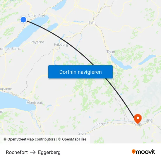 Rochefort to Eggerberg map