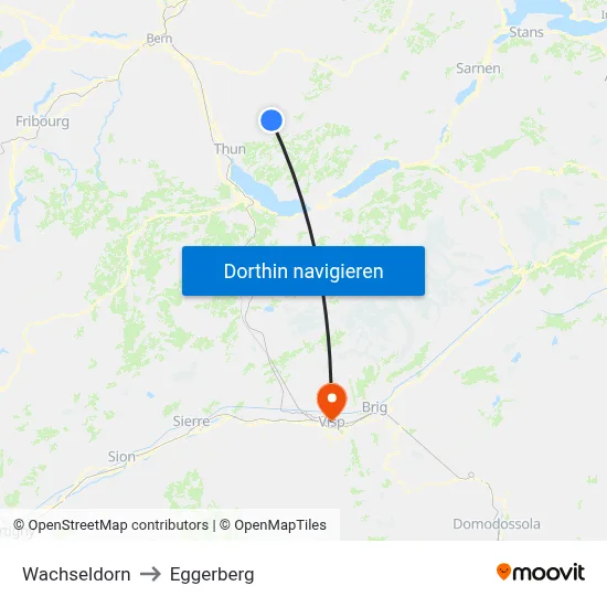 Wachseldorn to Eggerberg map