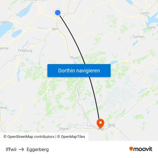 Iffwil to Eggerberg map