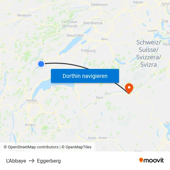 L'Abbaye to Eggerberg map