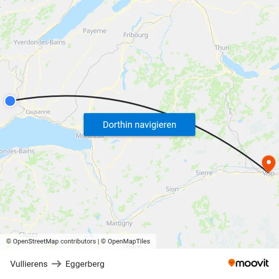 Vullierens to Eggerberg map